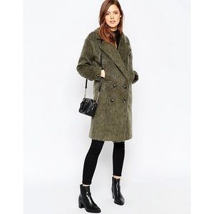 ASOS oversized wool blend pea coat